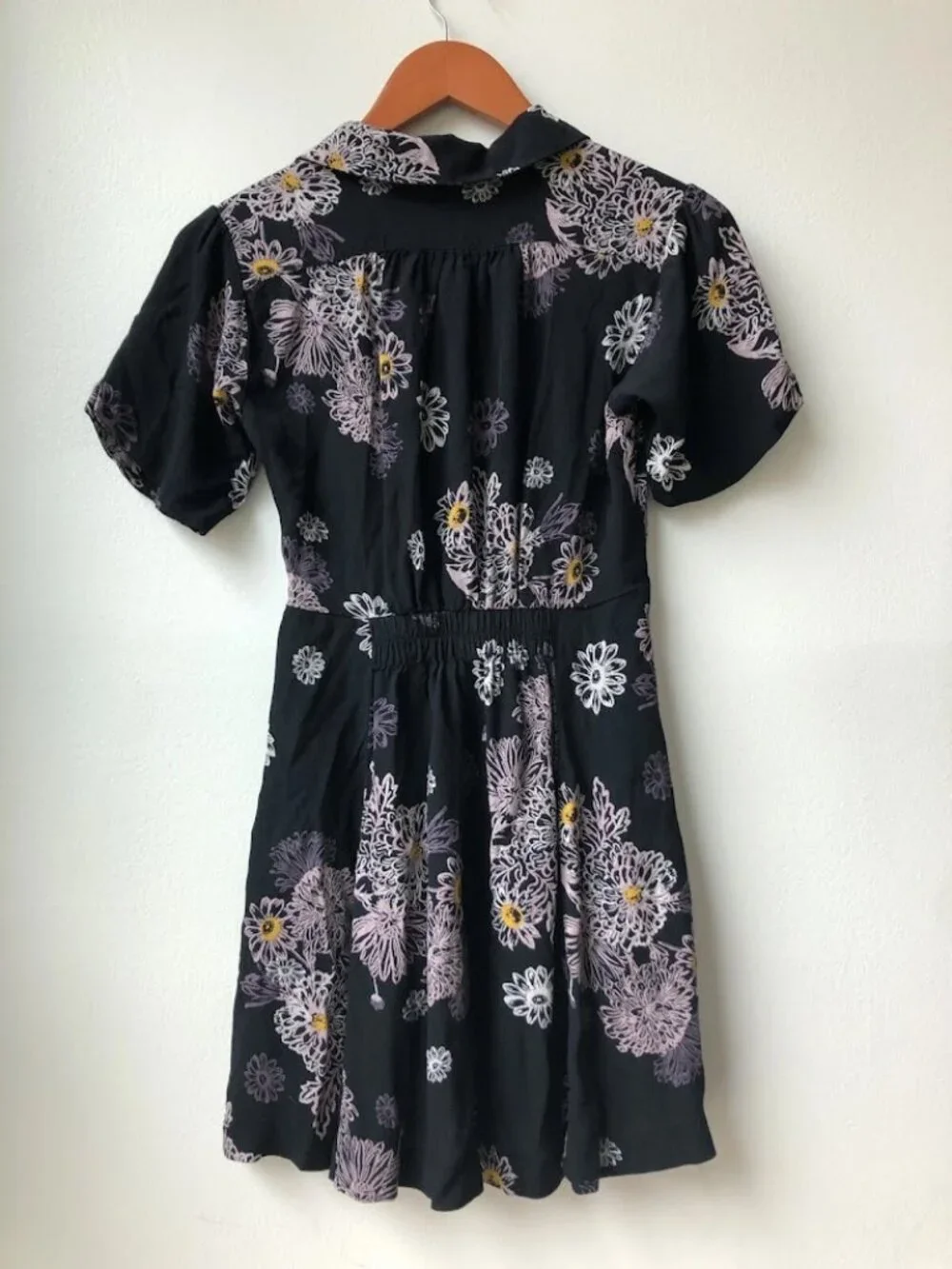 Free People Blue Hawaii Floral Mini Dress - Black Combo - Size M